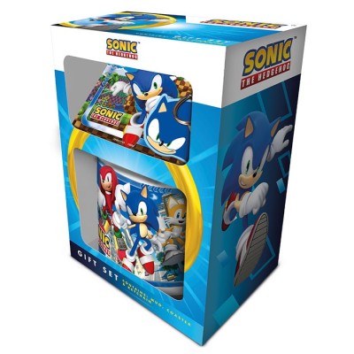 PYRAMID INTERNATIONAL SONIC THE HEDGEHOG GIFT SET MUG COASTER AND KEYRING