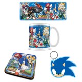 SONIC THE HEDGEHOG GIFT SET TAZZA SOTTOBICCHIERE E PORTACHIAVI PYRAMID INTERNATIONAL