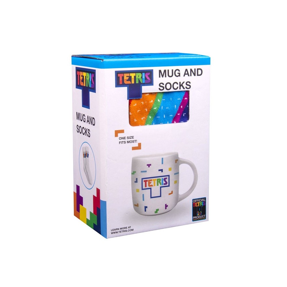 TETRIS KIT MUG AND SOCKS SET TAZZA E CALZE FIZZ CREATIONS