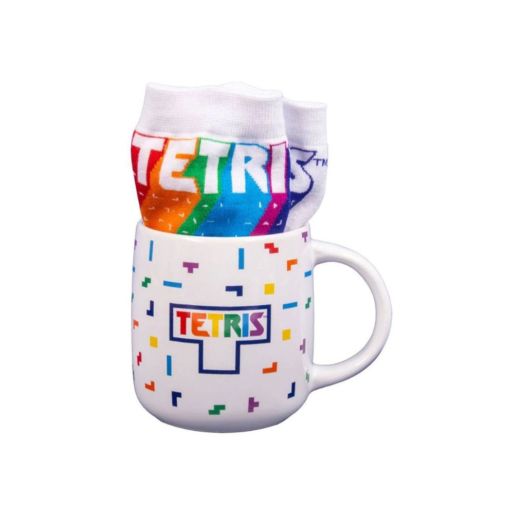 TETRIS KIT MUG AND SOCKS SET TAZZA E CALZE FIZZ CREATIONS