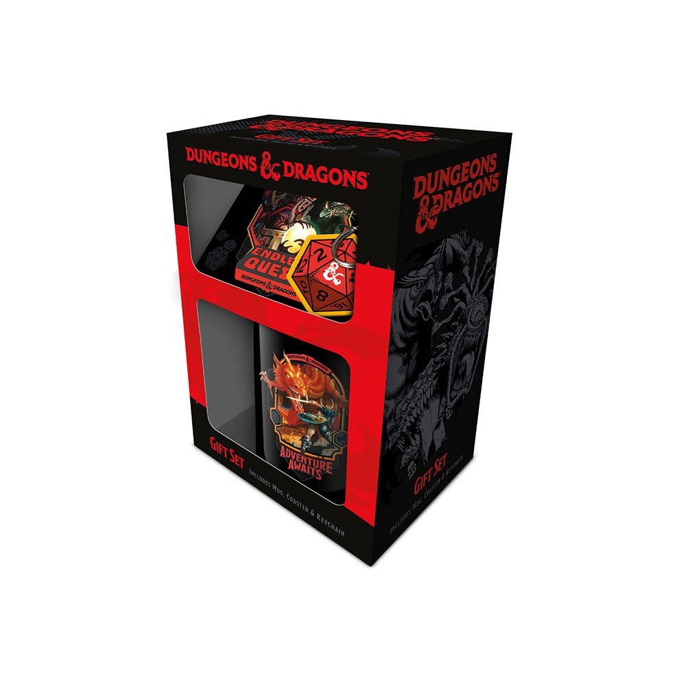 DUNGEONS AND DRAGONS GIFT SET TAZZA SOTTOBICCHIERE E PORTACHIAVI PYRAMID INTERNATIONAL