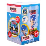 FIZZ CREATIONS SONIC THE HEDGEHOG GIFT SET GLASS COASTER AND KEYRING