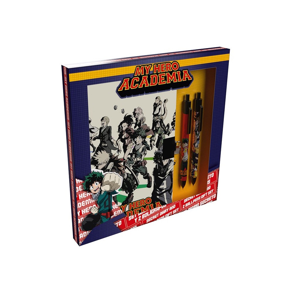 CYP BRANDS MY HERO ACADEMIA SECRET DIARY AND 2 BALLPENS GIFT SET