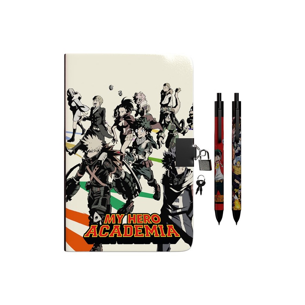 CYP BRANDS MY HERO ACADEMIA SECRET DIARY AND 2 BALLPENS GIFT SET