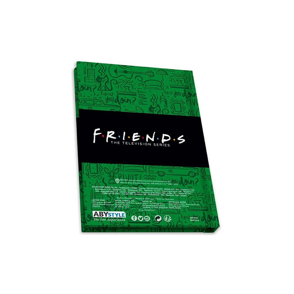ABYSTYLE FRIENDS CENTRAL PERK GIFT SET GLASS PIN AND NOTEBOOK