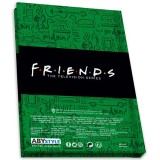 ABYSTYLE FRIENDS CENTRAL PERK GIFT SET GLASS PIN AND NOTEBOOK