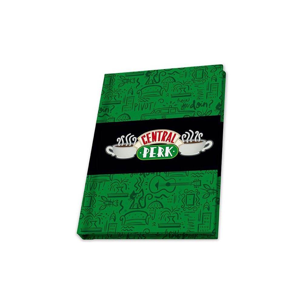 ABYSTYLE FRIENDS CENTRAL PERK GIFT SET GLASS PIN AND NOTEBOOK