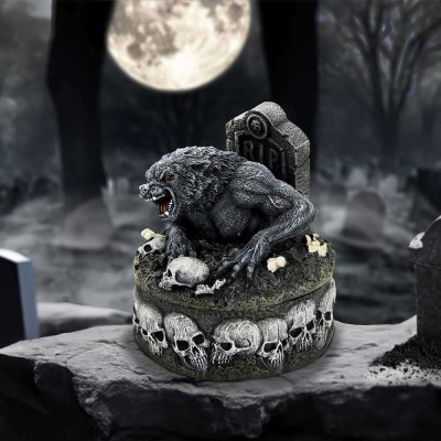 NEMESIS NOW TREASURES OF THE LYCAN DARK WEREWOLF BOX STATUE