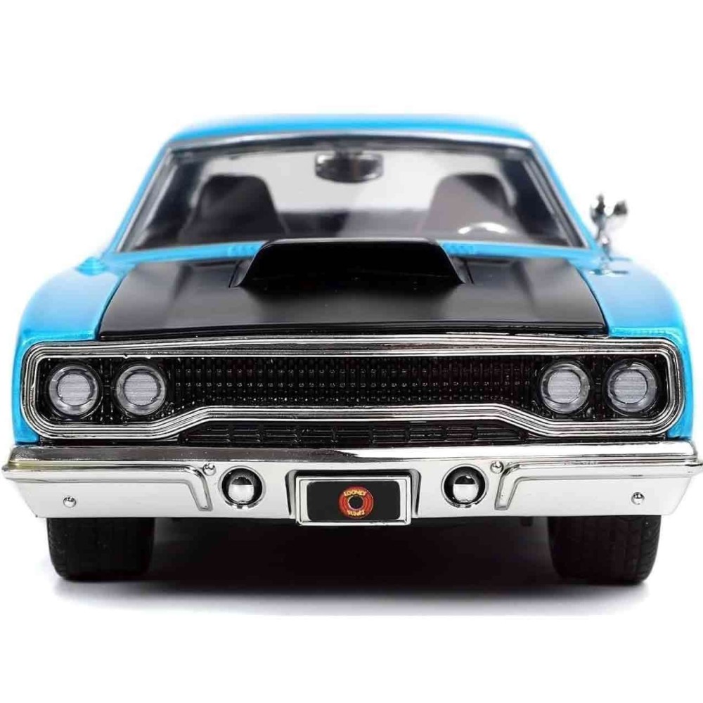 JADA TOYS LOONEY TUNES 1970 PLAYMOUTH ROADRUNNER WILL E. COYOTE DIE CAST 1/24 MODEL