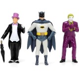 JADA TOYS BATMAN TV SERIES 1966 BATMOBILE DIE CAST 1/24 MODEL WITH BATMAN, ROBIN, JOKER AND PENGUIN