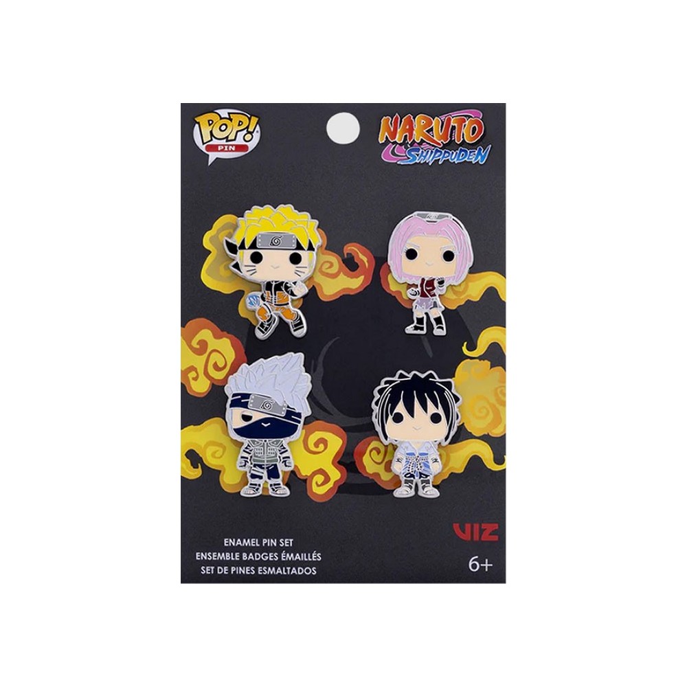 NARUTO SHIPPUDEN POP! PIN SET 4X SPILLE MINI FIGURE FUNKO