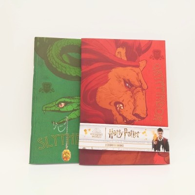PYRAMID INTERNATIONAL HARRY POTTER GRYFFINDOR SLYTHERIN A5 EXERCISE NOTEBOOK SET