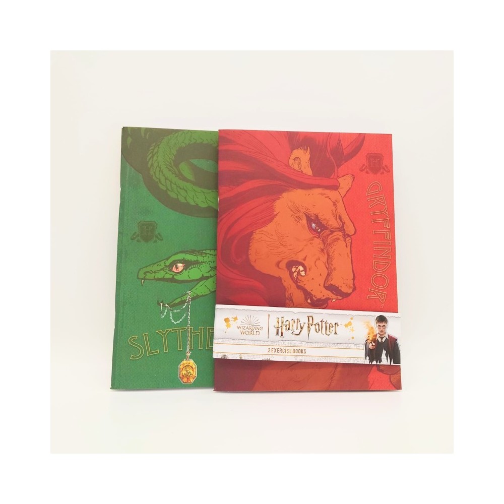 PYRAMID INTERNATIONAL HARRY POTTER GRYFFINDOR SLYTHERIN A5 EXERCISE NOTEBOOK SET