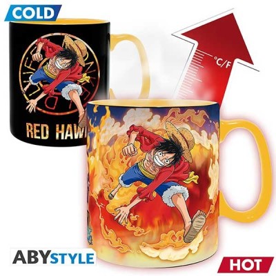 ABYSTYLE ONE PIECE LUFFY AND SABO HEAT CHANGE MUG