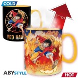 ABYSTYLE ONE PIECE LUFFY AND SABO HEAT CHANGE MUG