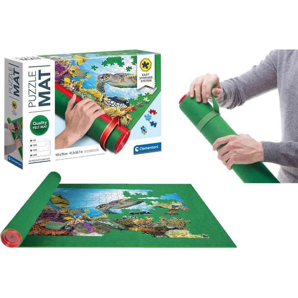 PUZZLE STORING MAT TAPPETINO ARROTOLABILE PORTA PUZZLE CLEMENTONI