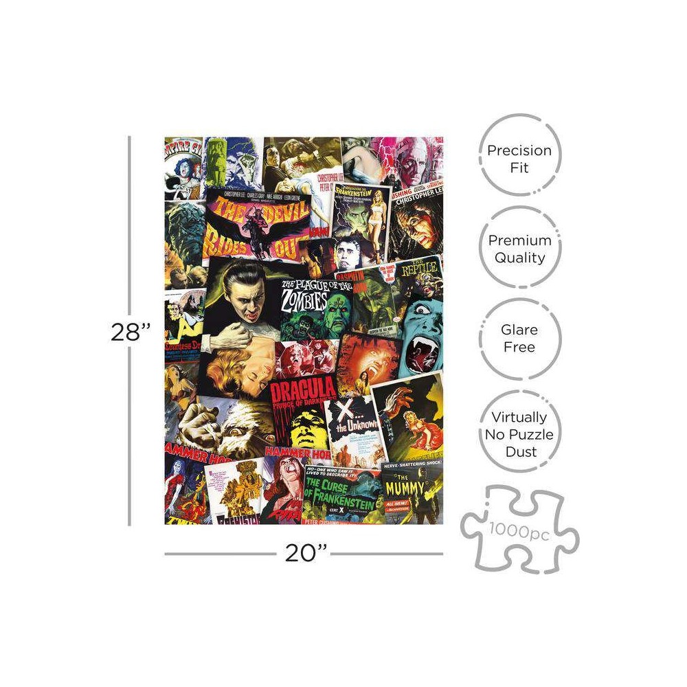 AQUARIUS ENT HAMMER HOUSE OF HORROR 1000 PIECES JIGSAW PUZZLE