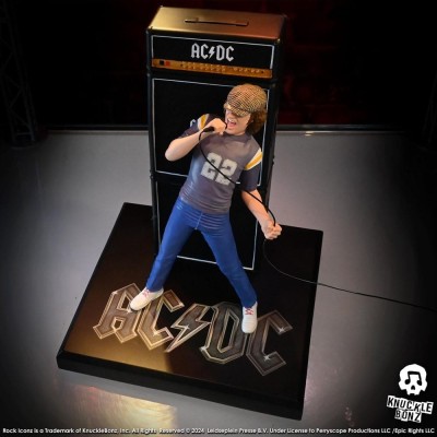 KNUCKLEBONZ ROCK ICONZ AC/DC BRIAN JOHNSON 23CM STATUE FIGURE