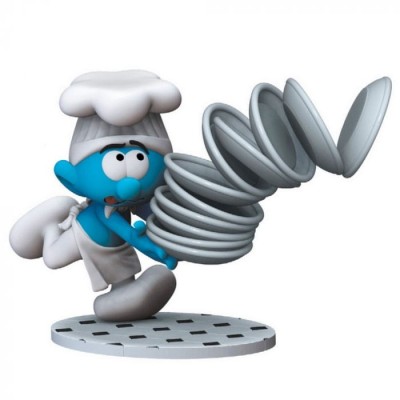 THE SMURFS PUFFI PUFFO CUOCO STATUA FIGURE PLASTOY