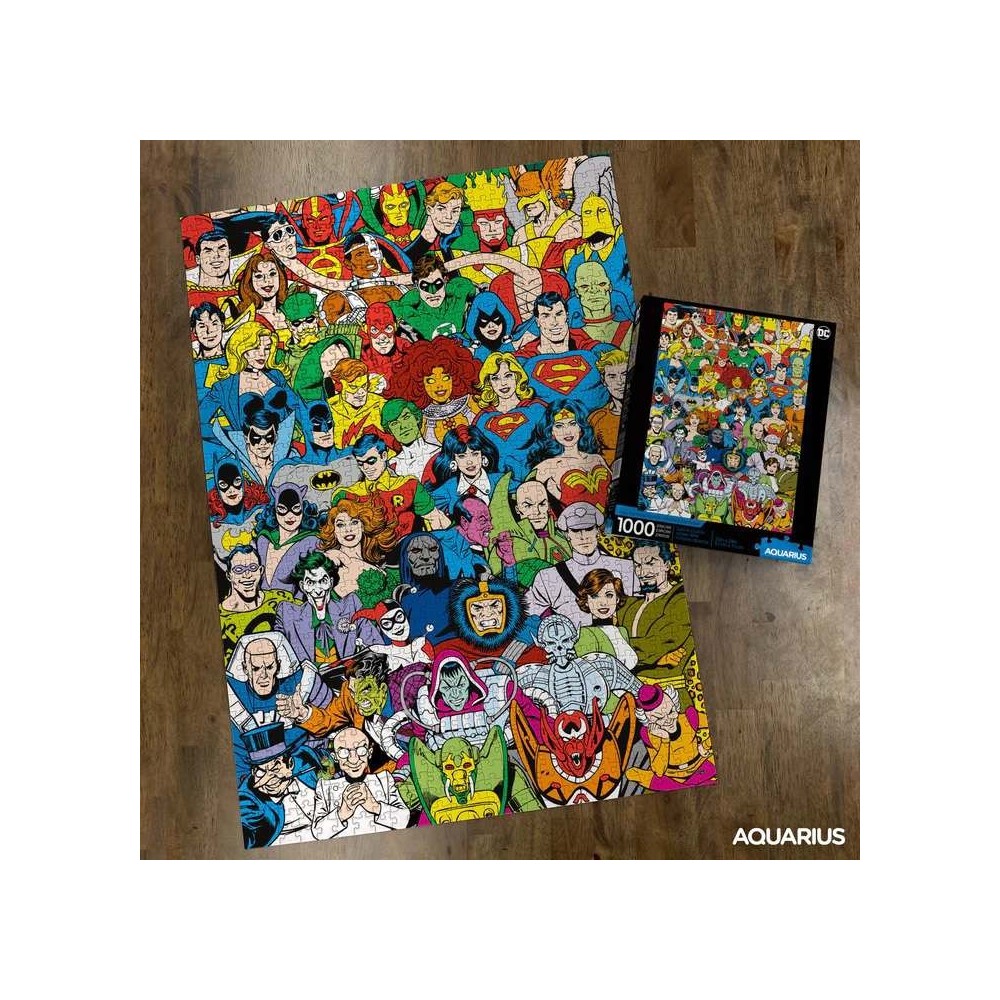 AQUARIUS ENT DC COMICS RETRO CAST 1000 PIECES JIGSAW PUZZLE