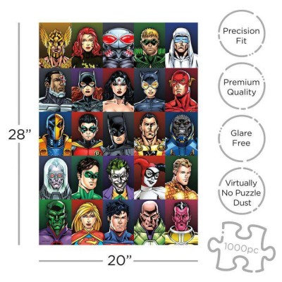AQUARIUS ENT DC COMICS HEROES 1000 PIECES JIGSAW PUZZLE