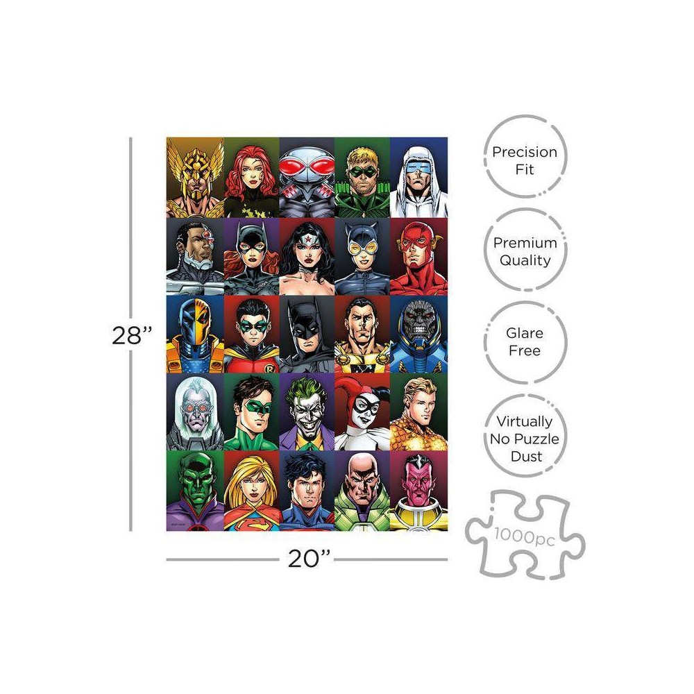DC COMICS HEROES 1000 PEZZI PUZZLE AQUARIUS ENT