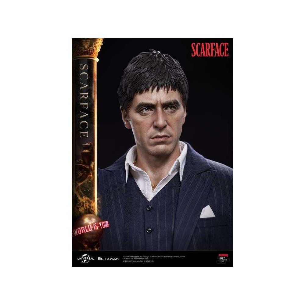 BLITZWAY SCARFACE TONY MONTANA SUPERB SCALE 1/4 STATUE FIGURE