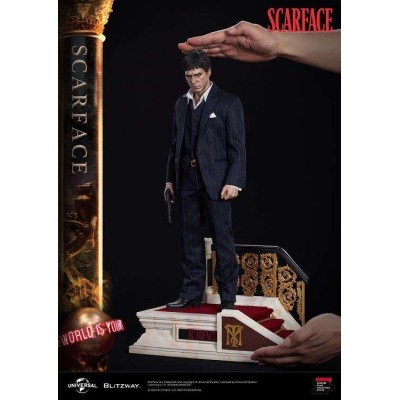 SCARFACE TONY MONTANA SUPERB SCALE STATUA FIGURE BLITZWAY