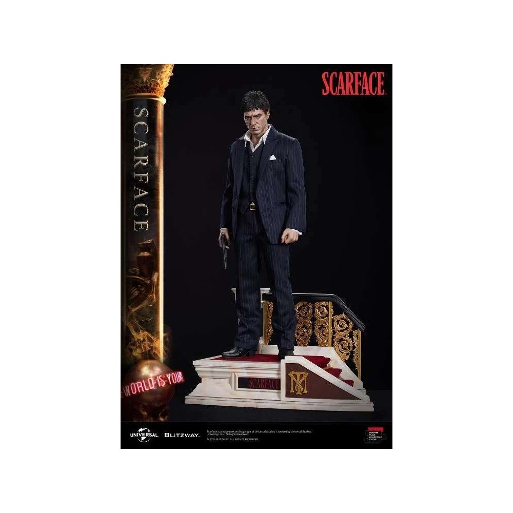 BLITZWAY SCARFACE TONY MONTANA SUPERB SCALE 1/4 STATUE FIGURE