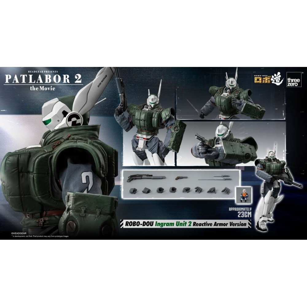 PATLABOR 2 THE MOVIE INGRAM UNIT 2 ROBO-DOU REACTIVE ARMOR VERSION ACTION FIGURE THREEZERO