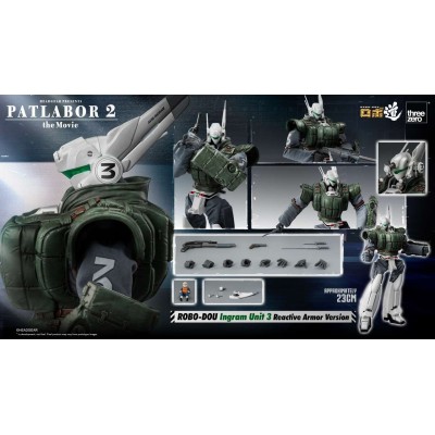 PATLABOR 2 THE MOVIE INGRAM UNIT 3 ROBO-DOU REACTIVE ARMOR VERSION ACTION FIGURE THREEZERO