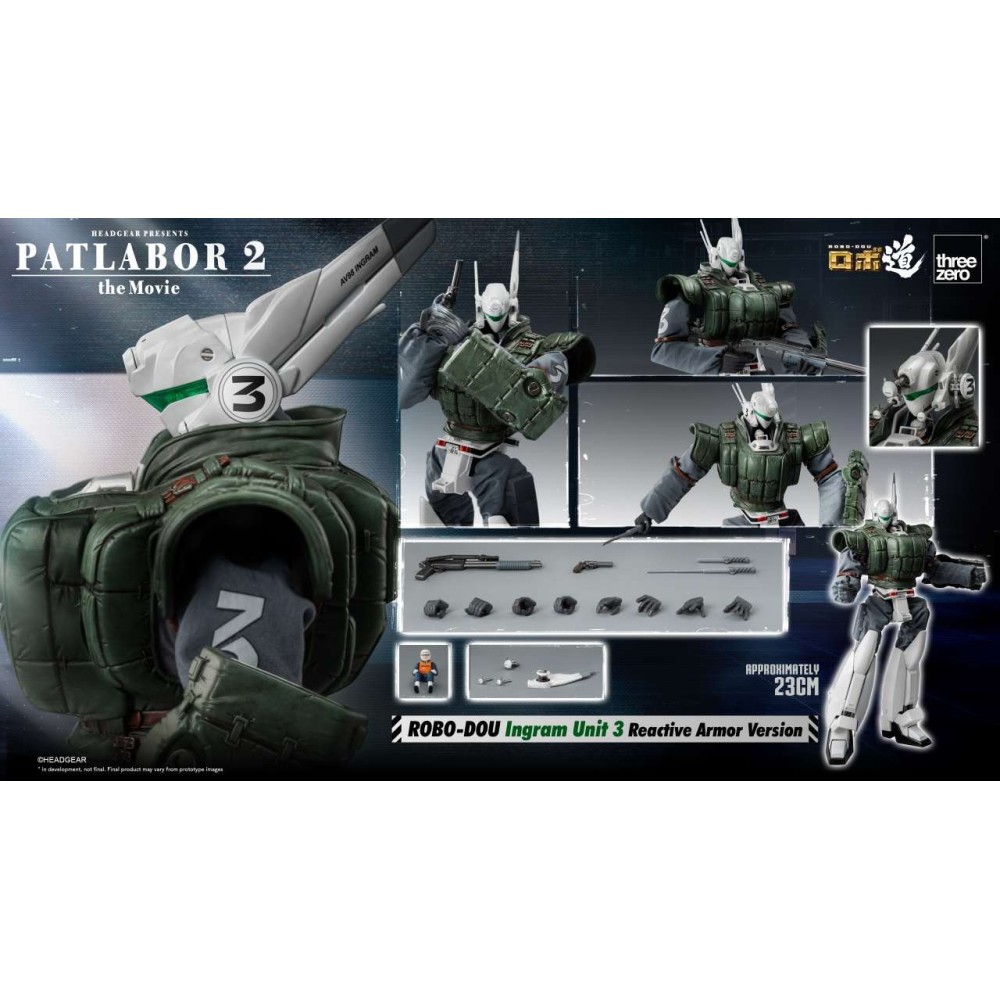THREEZERO PATLABOR 2 THE MOVIE INGRAM UNIT 3 REACTIVE ARMOR VER. ROBO-DOU ACTION FIGURE