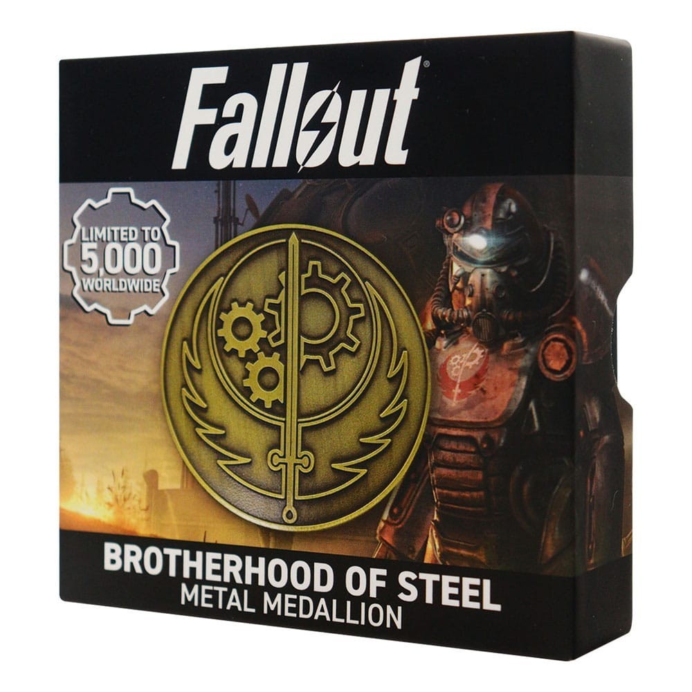 FALLOUT BROTHERHOOD OF STEEL METAL MEDALLION FANATTIK