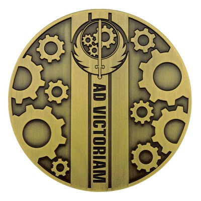 FALLOUT BROTHERHOOD OF STEEL METAL MEDALLION FANATTIK
