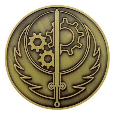 FALLOUT BROTHERHOOD OF STEEL METAL MEDALLION FANATTIK