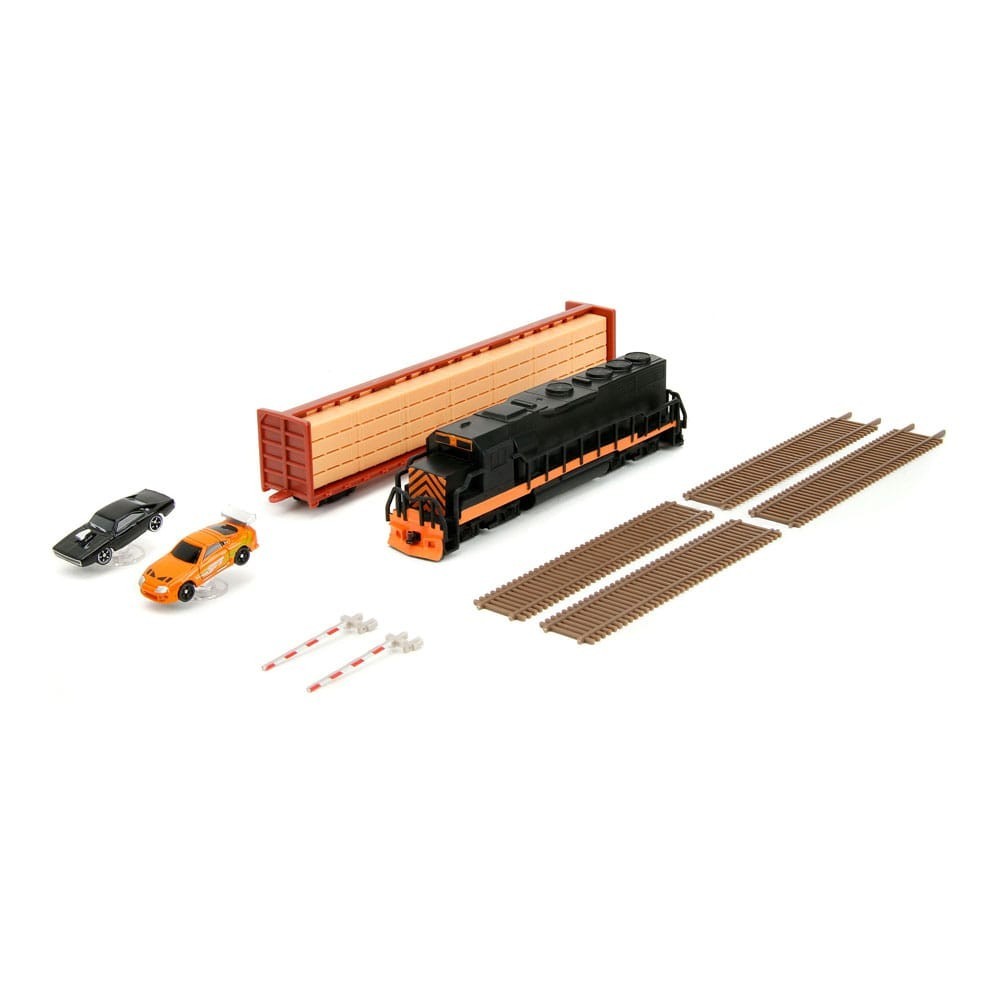 JADA TOYS FAST AND FURIOUS NANO SCENE TRAIN SCENE WITH CARS DIORAMA