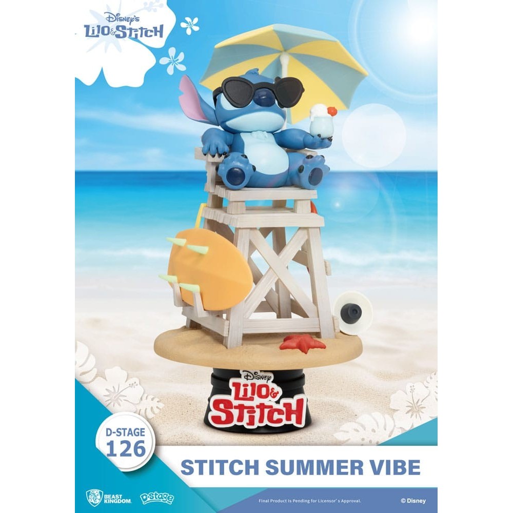 BEAST KINGDOM D-STAGE LILO AND STITCH DS-126 STITCH SUMMER VIBE STATUE FIGURE DIORAMA