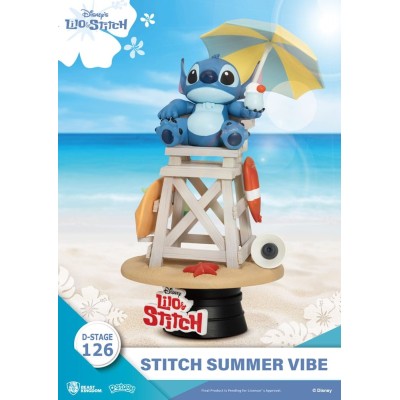 D-STAGE LILO AND STITCH DS-126 STITCH SUMMER VIBE STATUA FIGURE DIORAMA BEAST KINGDOM