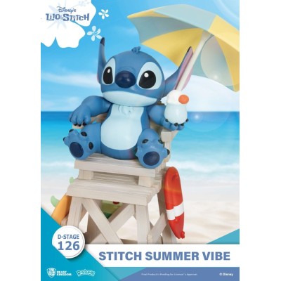 BEAST KINGDOM D-STAGE LILO AND STITCH DS-126 STITCH SUMMER VIBE STATUE FIGURE DIORAMA