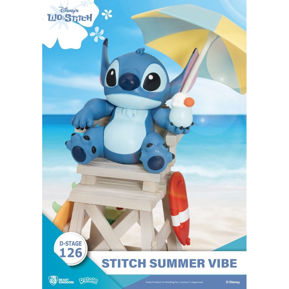 BEAST KINGDOM D-STAGE LILO AND STITCH DS-126 STITCH SUMMER VIBE STATUE FIGURE DIORAMA