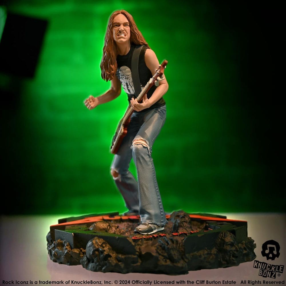 ROCK ICONZ METALLICA CLIFF BURTON STATUA FIGURE KNUCKLEBONZ