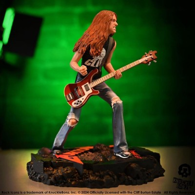 KNUCKLEBONZ METALLICA ROCK ICONZ CLIFF BURTON STATUE FIGURE