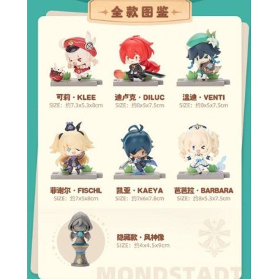 GENSHIN IMPACT BATTLE SCENE SERIES MONDSTADT EDITION 6-PACK MINI FIGURES MIHOYO