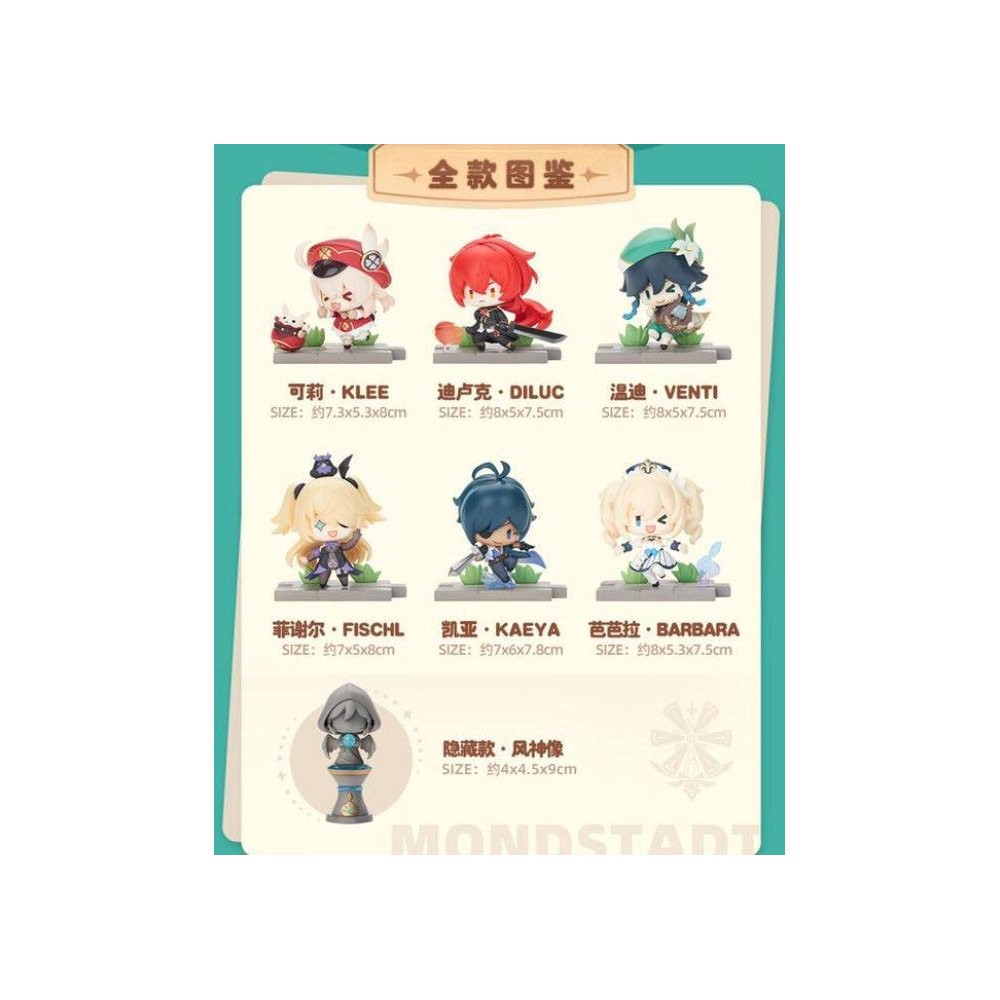 GENSHIN IMPACT BATTLE SCENE SERIES MONDSTADT EDITION 6-PACK MINI FIGURES MIHOYO
