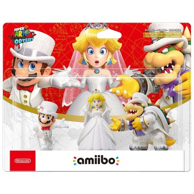 SUPER MARIO ODYSSEY 3-PACK AMIIBO WEDDING MARIO PEACH BOWSER NINTENDO