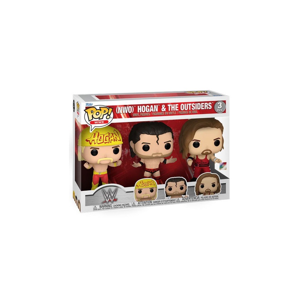 FUNKO POP! WWE NWO HOGAN AND THE OUTSIDERS 3-PACK BOBBLE HEAD FIGURE FUNKO