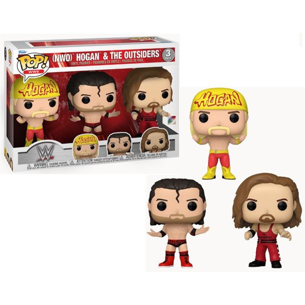 FUNKO FUNKO POP! WWE NWO HOGAN AND THE OUTSIDERS 3-PACK BOBBLE HEAD KNOCKER FIGURE