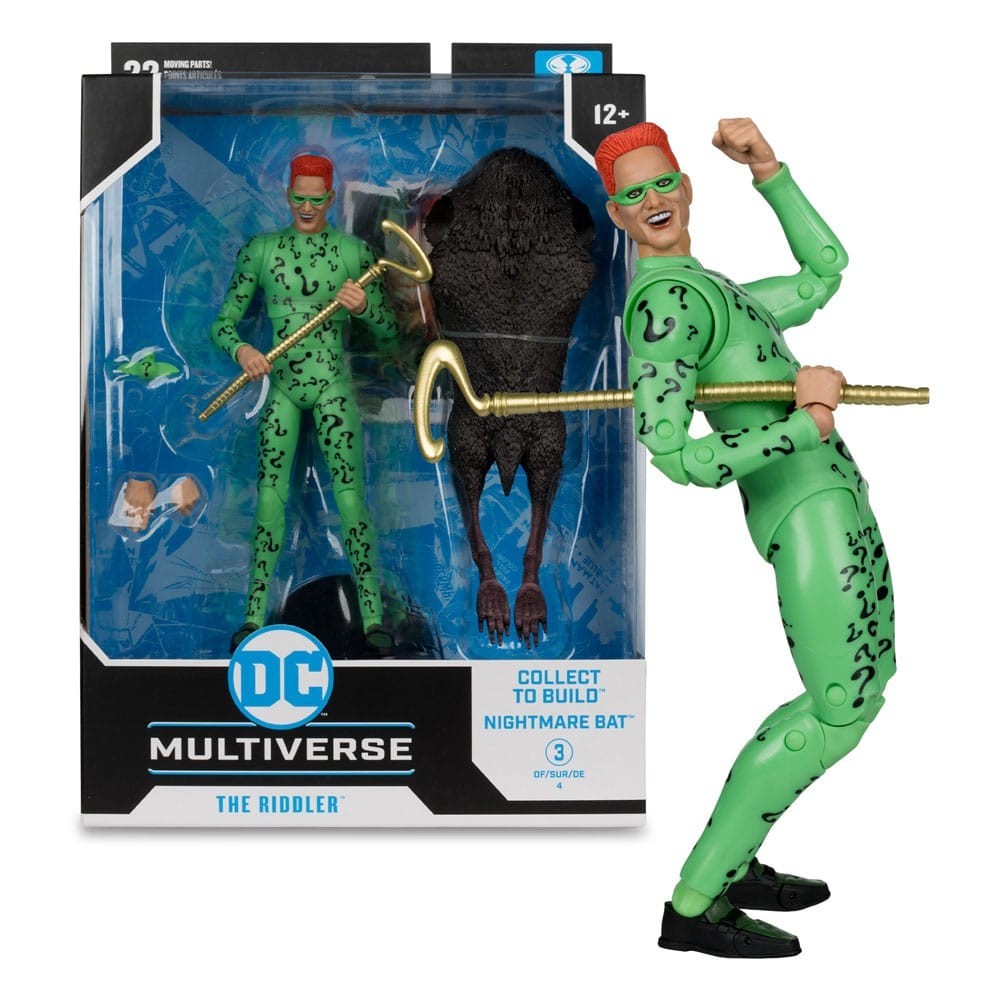 DC MULTIVERSE BATMAN FOREVER THE RIDDLER ACTION FIGURE BAF NIGHTMARE BAT MC FARLANE