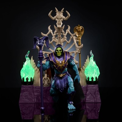 MASTERS OF THE UNIVERSE NEW ETERNIA SKELETOR AND THRONE ACTION FIGURE MATTEL