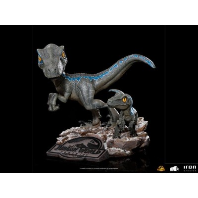JURASSIC WORLD DOMINION BLUE E BETA MINICO FIGURE STATUA IRON STUDIOS